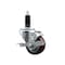 Service Caster 3'' Maroon Poly Swivel 1-1/8'' Expanding Stem Caster with Brake SCC-EX20S314-PPUB-MRN-TLB-118 - alternate 1